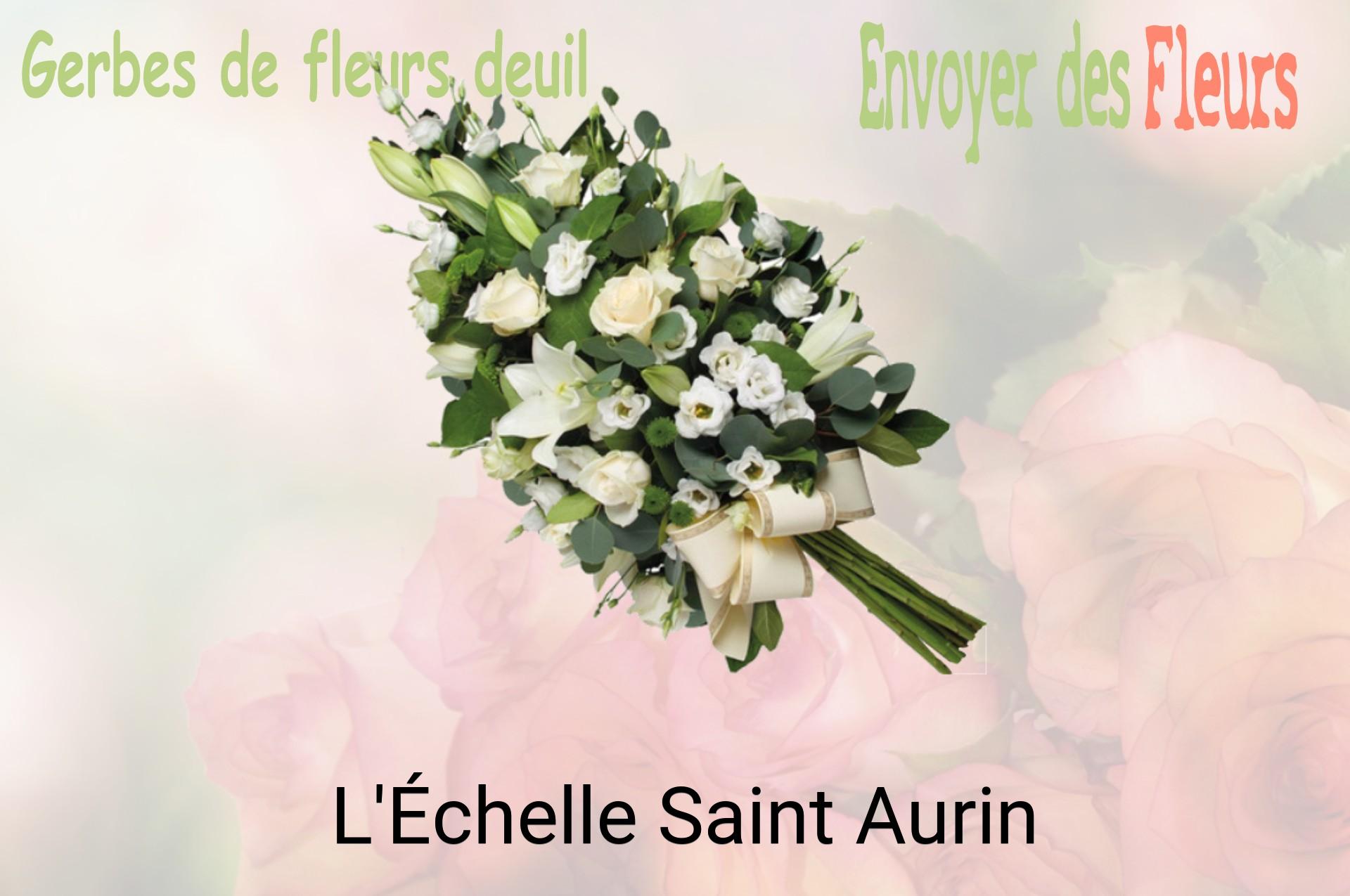 Gerbe de fleurs de deuil livrée à L'Échelle-Saint-Aurin